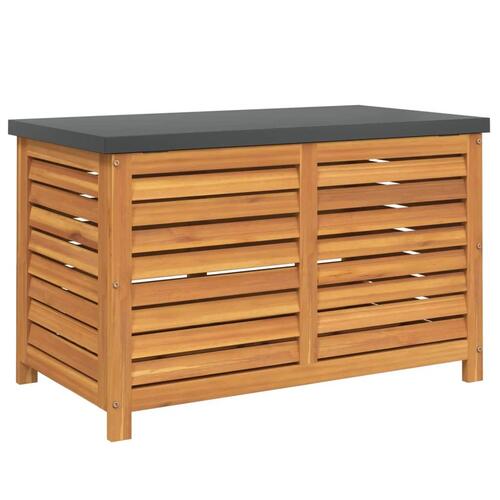 Opbevaringsboks til haven 90x48x55 cm massivt eukalyptustræ