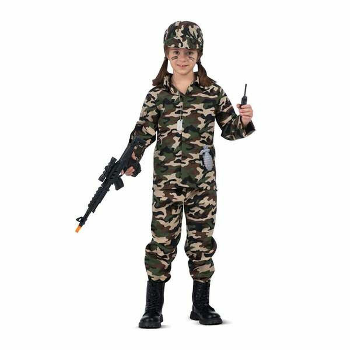 Børnekostume - camouflage grøn (3-5 år)