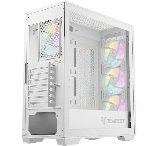 ATX Semi-tårn kasse Tempest Stockade ARGB Hvid