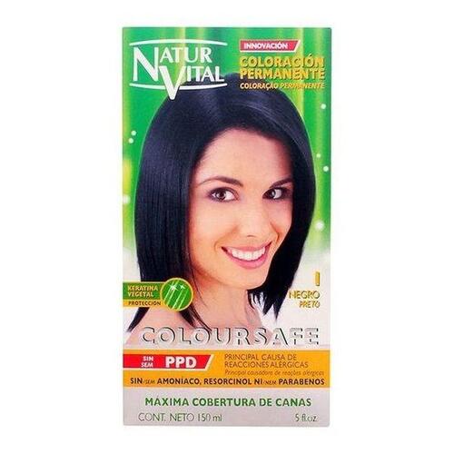 Naturaleza y Vida Coloursafe permanent hårfarve uden ammoniak - Sort, 150 ml