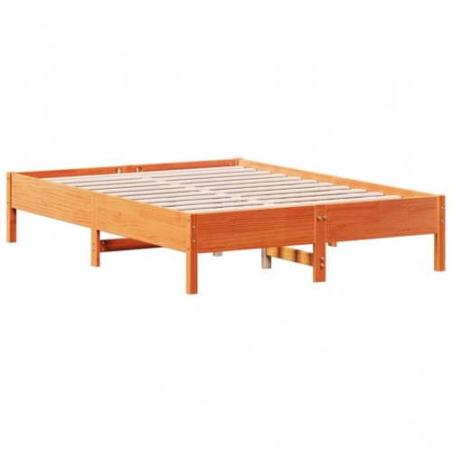 Sengeramme 120x190 cm i massivt fyrretræ - gyldenbrun