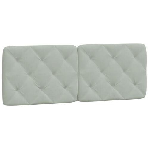Gavlpude 120 cm velour lysegrå
