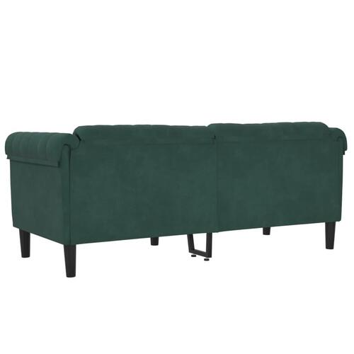 2-personers sofa velour mørkegrøn