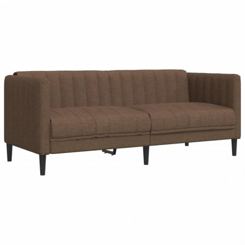 2-personers sofa imiteret ruskind brun