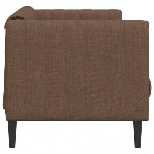 2-personers sofa imiteret ruskind brun