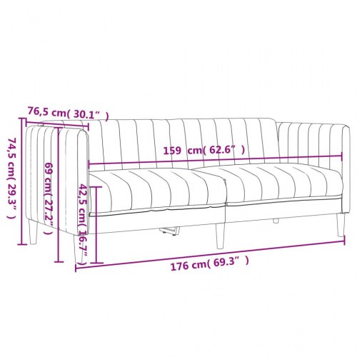 2-personers sofa imiteret ruskind brun