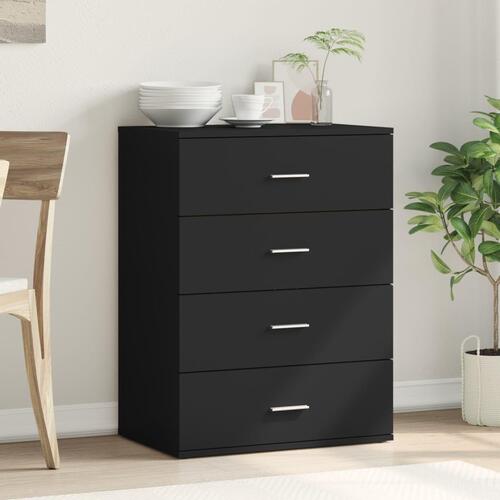 Skænk 60x39x80 cm konstrueret træ sort