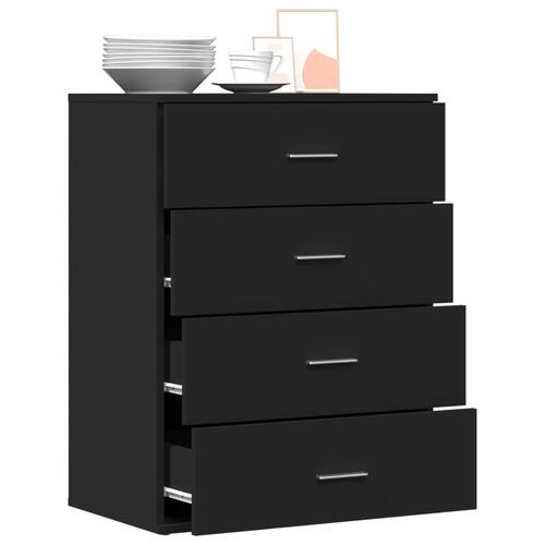 Skænk 60x39x80 cm konstrueret træ sort