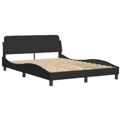 Seng med madras 120x200 cm velour sort