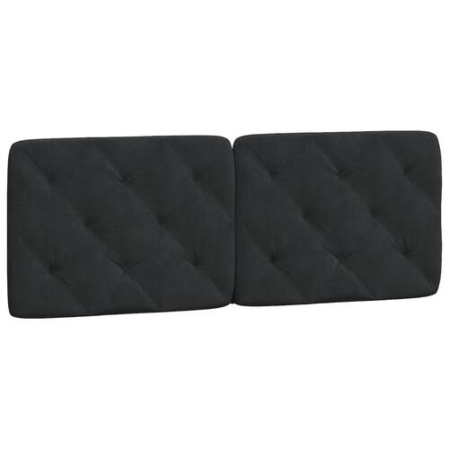 Seng med madras 120x200 cm velour sort
