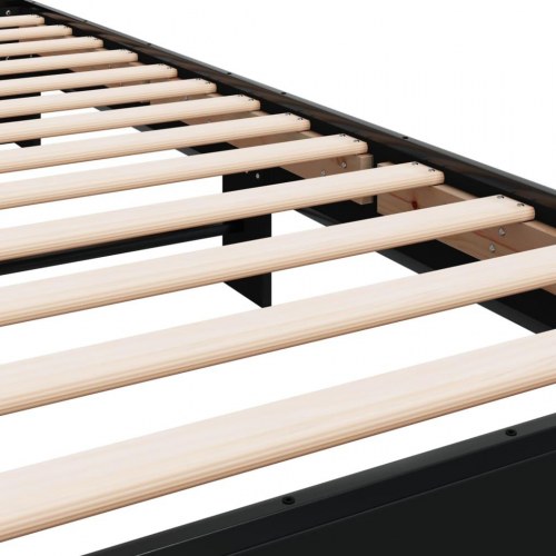 Sengeramme 75 x 190 cm med sengegavl - sort
