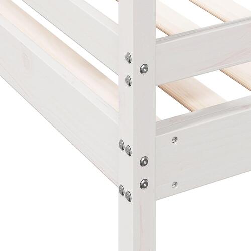 Køjeseng 90x200/140x200 cm massivt fyrretræ hvid
