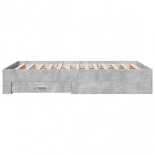 Sengeramme med skuffer 120 x 190 cm - betongrå