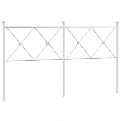 Sengegavl i metal 150 cm - hvid, klassisk udskiftningsgavl