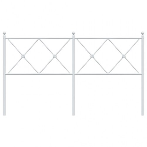 Sengegavl i metal 150 cm - hvid, klassisk udskiftningsgavl