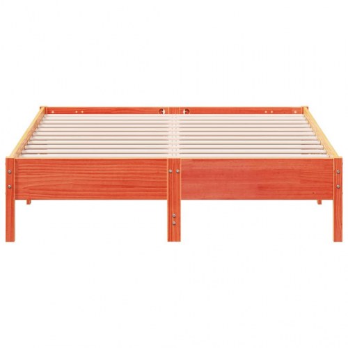 Sengeramme uden madras 140 x 200 cm i massivt fyrretræ - gyldenbrun