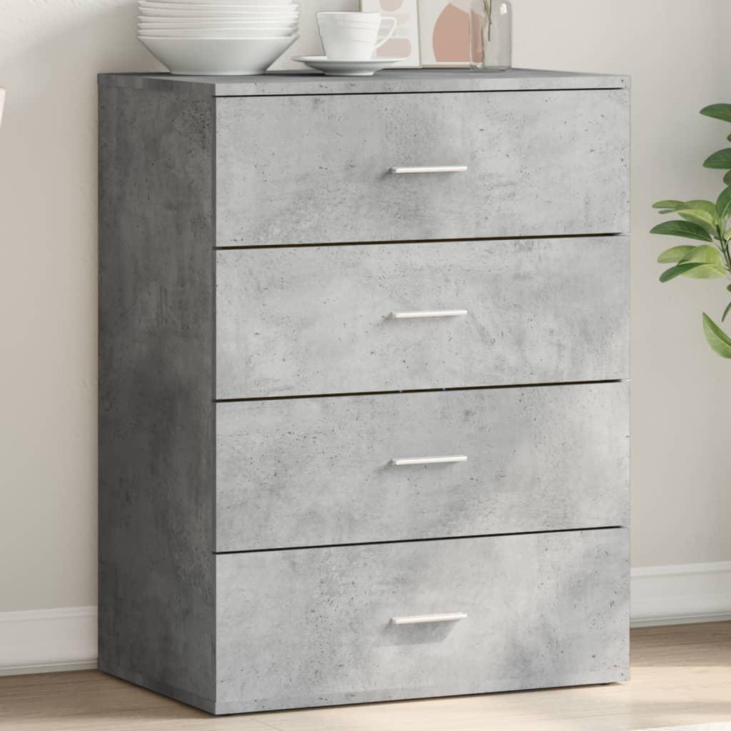 Skænk i konstrueret træ 60×39×80 cm - betongrå
