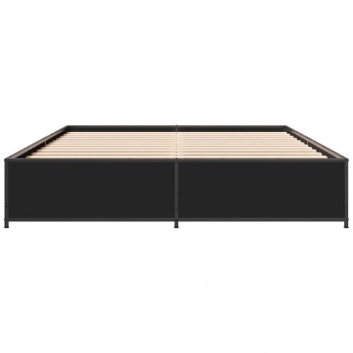 Sengestel 135 x 190 cm med lameller - sort