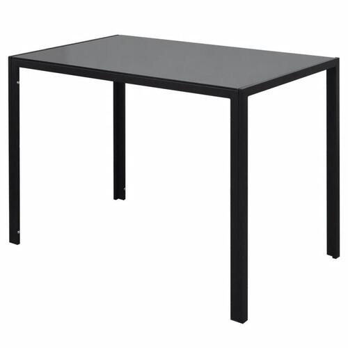 Spisebordssæt 7 dele sort og hvid