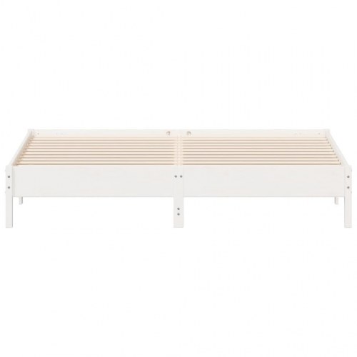 Sengeramme 180 x 200 cm i massivt fyrretræ - hvid