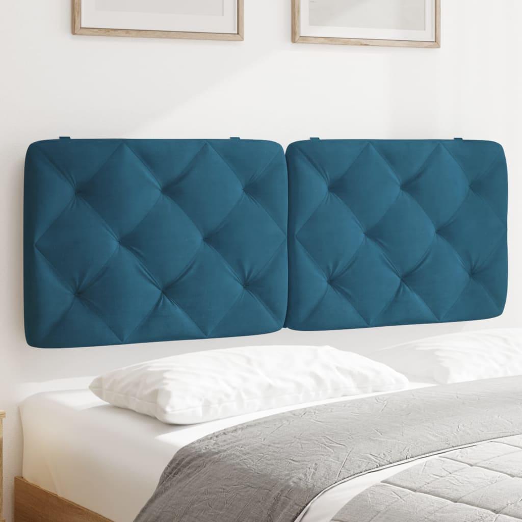 Gavlpude 120 cm velour blå