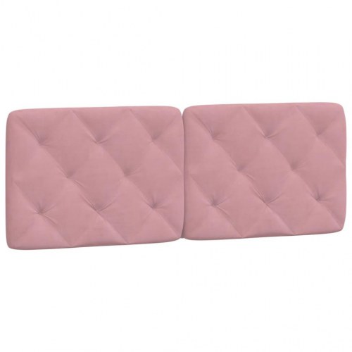 Sengeramme med hovedgærde 120 x 200 cm - pink fløjl