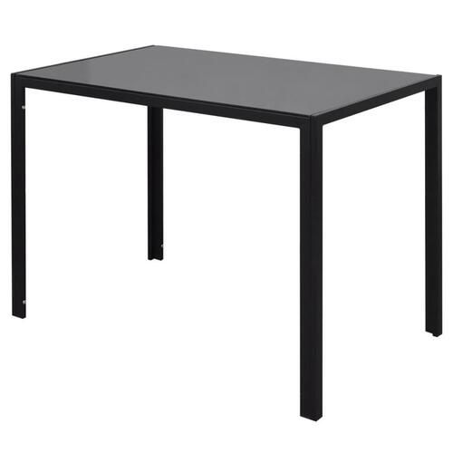 Spisebordssæt 5 dele sort og hvid
