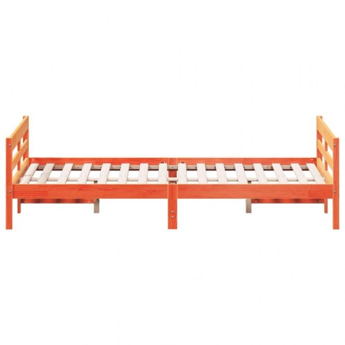 Sengeramme i massivt fyrretræ 120×200 cm - gyldenbrun