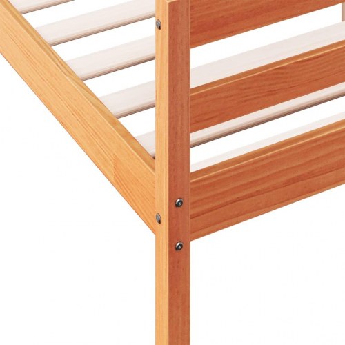 Sengeramme i massivt fyrretræ 120×200 cm - gyldenbrun
