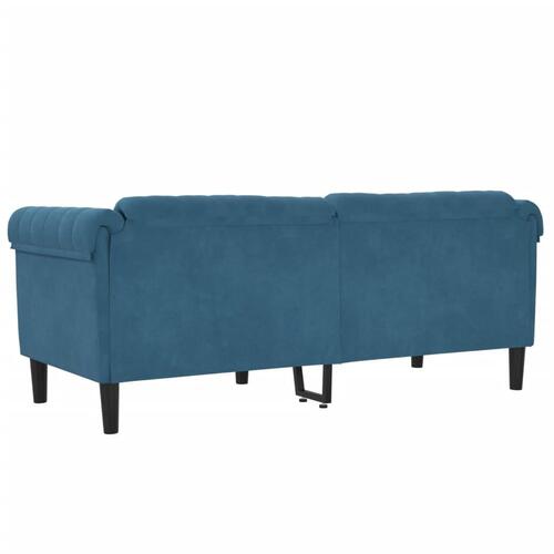 2-personers sofa velour blå