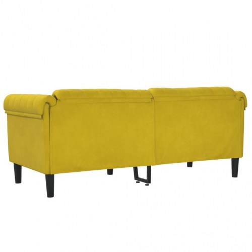 2-personers sofa velour gul