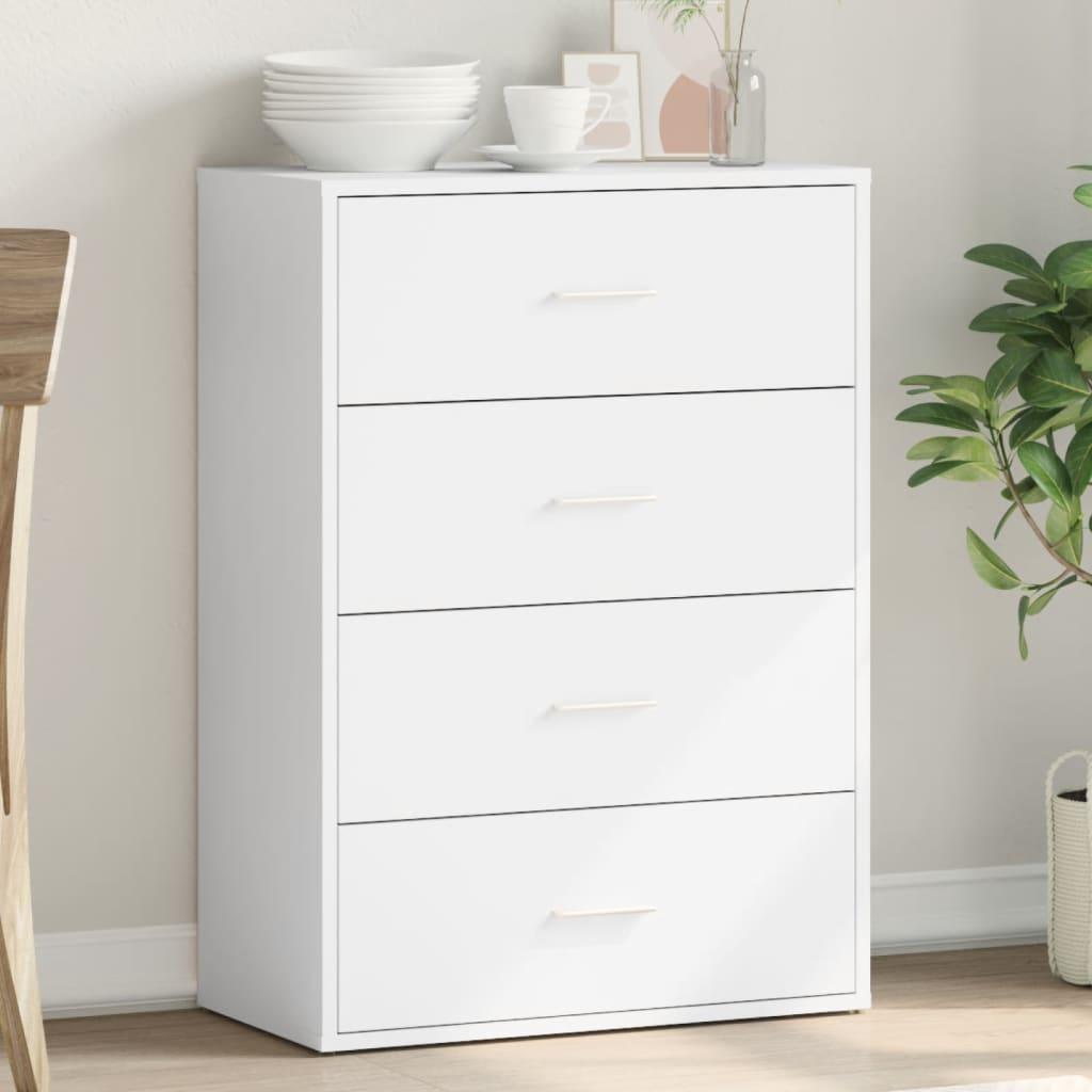 Skab 60X31X84 Cm Konstrueret Træ - Hvid