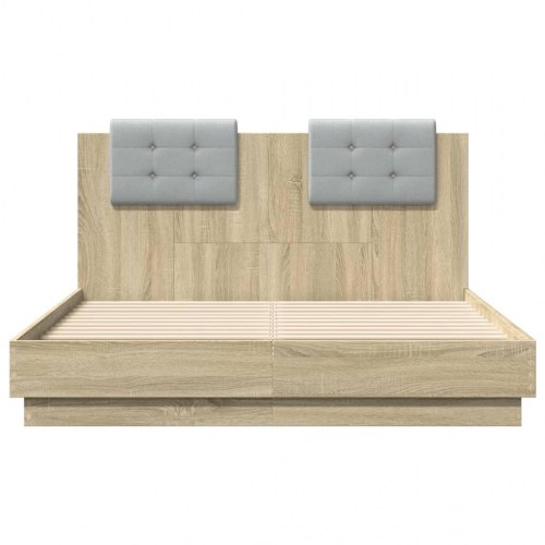 Sengeramme med sengegavl 140 x 190 cm - sonoma-eg