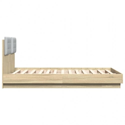 Sengeramme med sengegavl 140 x 190 cm - sonoma-eg