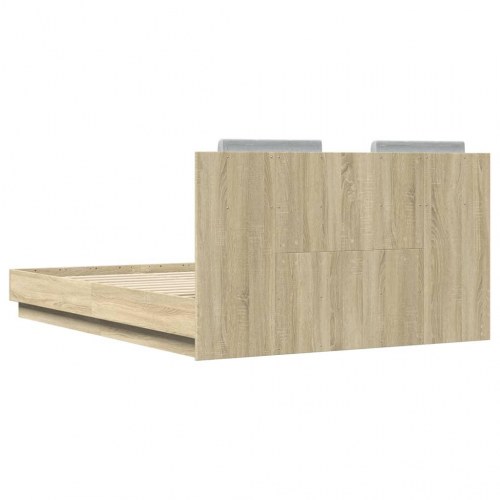 Sengeramme med sengegavl 140 x 190 cm - sonoma-eg