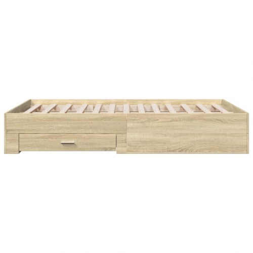 Sengeramme med skuffer 140 x 190 cm - sonoma-eg