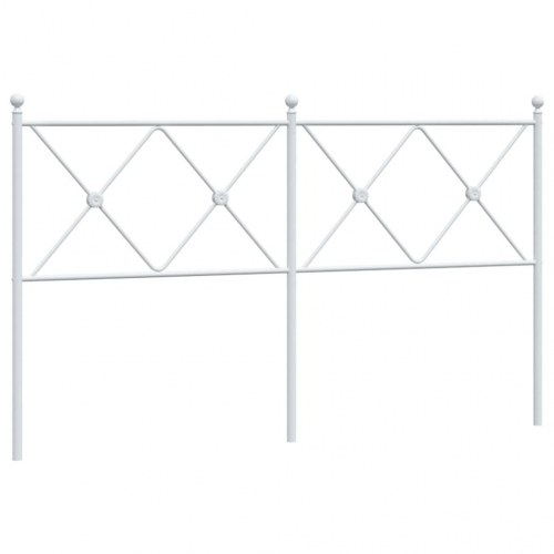 Sengegavl i metal 160 cm - hvid