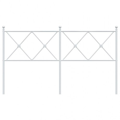 Sengegavl i metal 160 cm - hvid