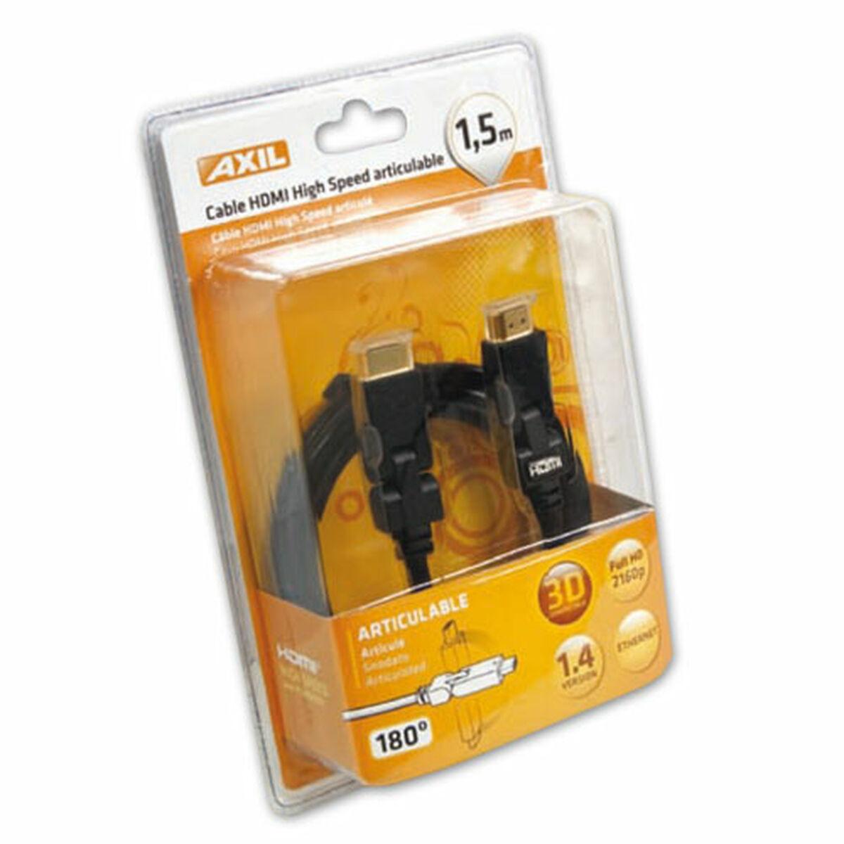 Axil HDMI-kabel 1,5 m - sort, han/han