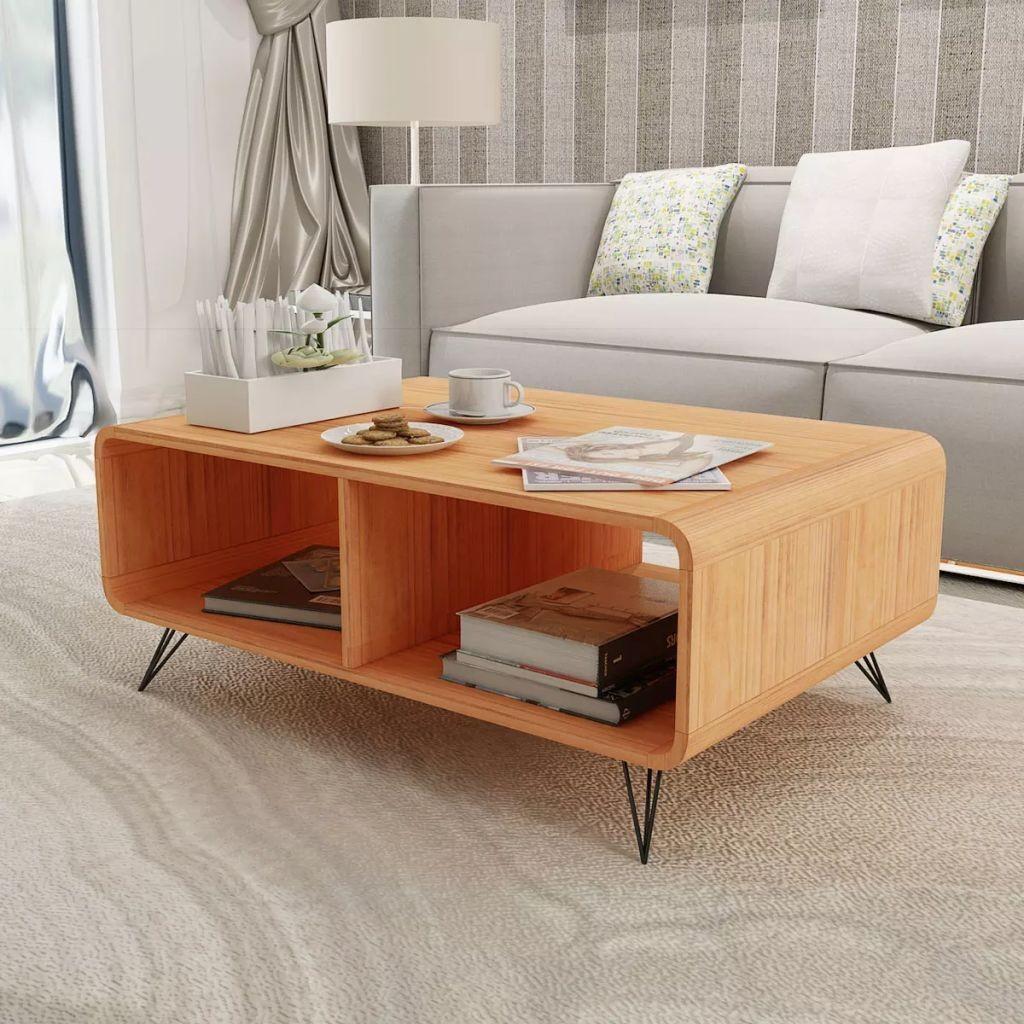 Sofabord 90x55,5x38,5 cm massivt kejsertræ brun