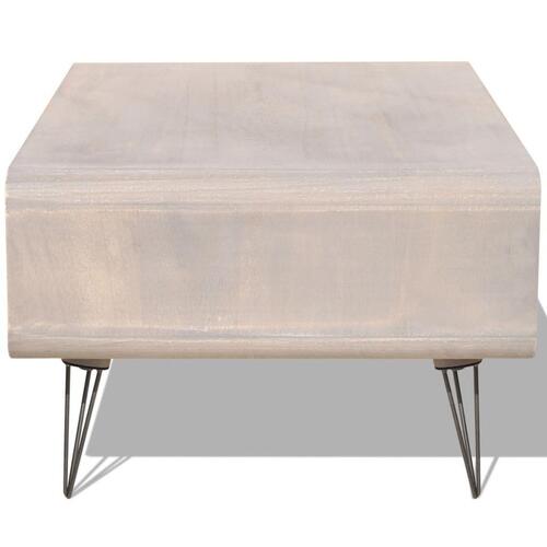 Sofabord 90x55,5x38,5 cm massivt kejsertræ grå