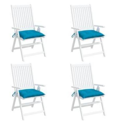 Stolehynder 4 stk. 50x50x7 cm oxfordstof lyseblå (OUTLET A)