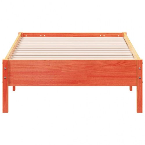 Sengeramme 75 x 190 cm i massivt fyrretræ - gyldenbrun