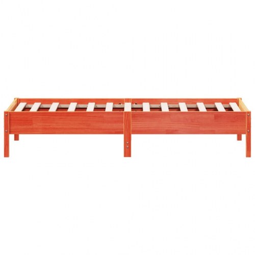 Sengeramme 75 x 190 cm i massivt fyrretræ - gyldenbrun