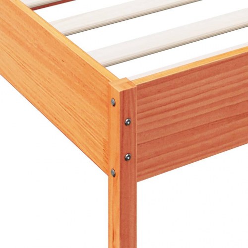 Sengeramme 75 x 190 cm i massivt fyrretræ - gyldenbrun