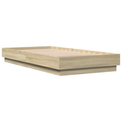 Sengeramme 75 x 190 cm i konstrueret træ - sonoma-eg