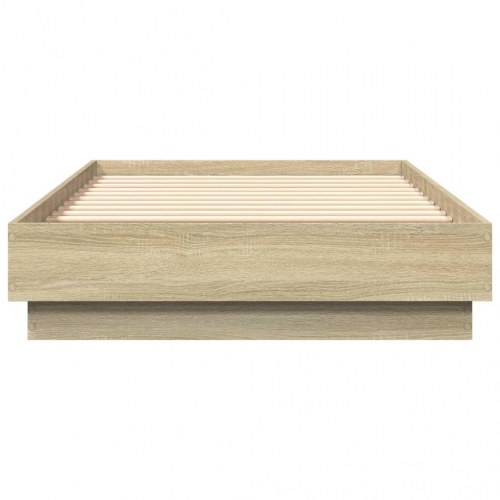 Sengeramme 75 x 190 cm i konstrueret træ - sonoma-eg