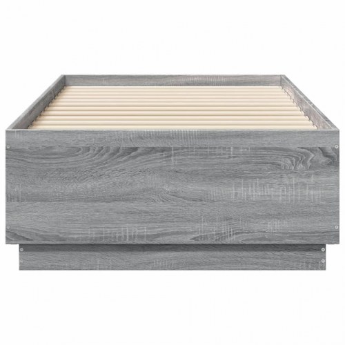 Sengeramme 75 x 190 cm i konstrueret træ - grå sonoma-eg