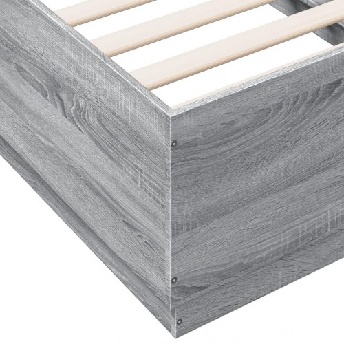 Sengeramme 75 x 190 cm i konstrueret træ - grå sonoma-eg