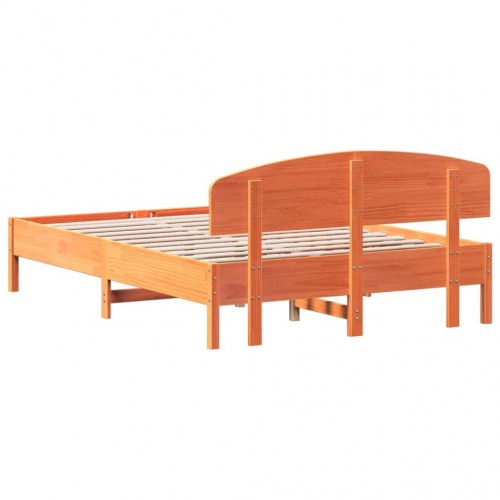 Sengeramme 120 x 200 cm i massivt fyrretræ - gyldenbrun